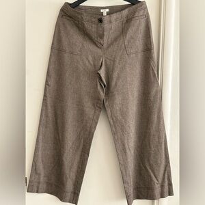 J. Jill Wide Leg Crop Pants in Taupe Brown